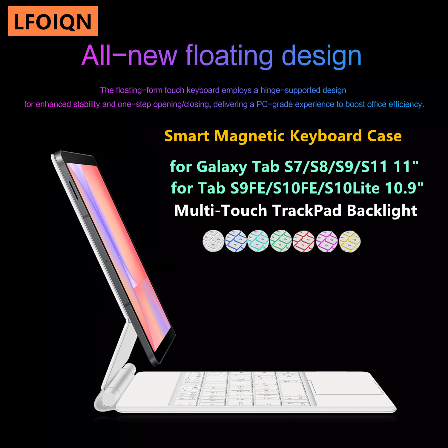 Tablet S9 Fe Accessories - Funda con Teclado Mágico LFOIQN para