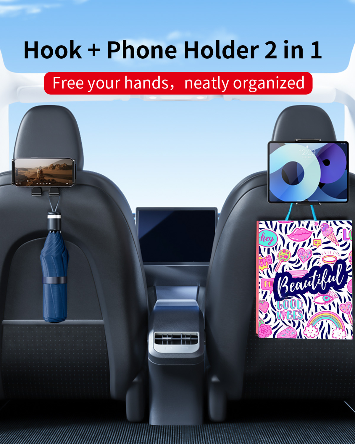 Hipacool-soporte para asiento  - Tesla Tablet Accessories reseña y precio